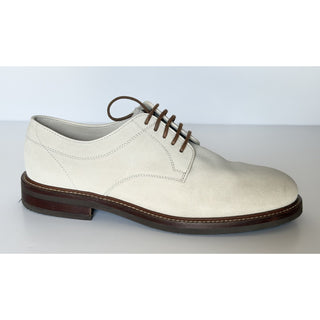 Brunello Cucinelli Men’s Suede Derby Shoes Cream 10 US (43 Euro) Italy NIB $1395