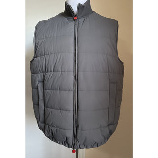 New $4135 Kiton Quilted Stand-Collar Puffer Vest Gilet Gray Size 46 US/58 Eu