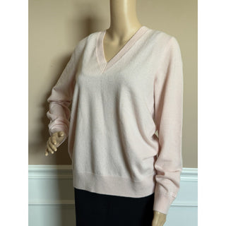 Burberry Violeta 100% Cashmere V-Neck Sweater Pale Pink Medium 8099157 NWT $1150