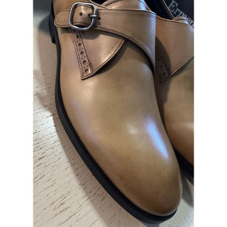 Ermenegildo Zegna Monk Dress Shoes MD Beige 8.5 US ( 41.5 Eu ) Italy New $780