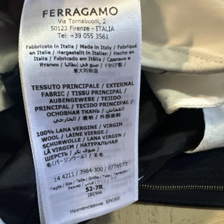 Ferragamo Men Wool Dress Pants Navy 36 US/52 Eu New $790