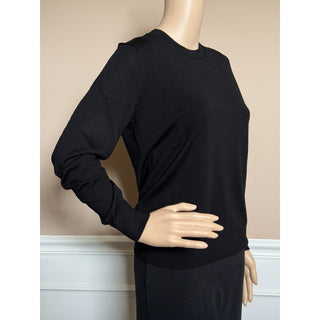 Burberry Lea 100% Wool Black Sweater Small 8091166 NWT $915