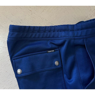New $1690 TOM FORD Men Drawstring Track Pants Blue Size 50 Eu/34 US Italy