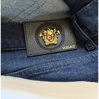 Versace Medusa Dark Blue Denim Jeans Men 40 US 1011841 1A13334 NWT $775
