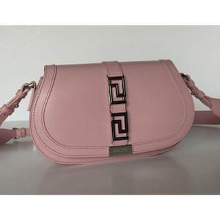 Versace La Greca Leather Light Pink Medium Shoulder Bag 1023417 Italy NWT $2775