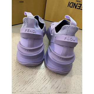 NIB $1050 Fendi Men Flow Knit Low Top Sneakers Lilac/Purple 9 US/8 UK 7E1504