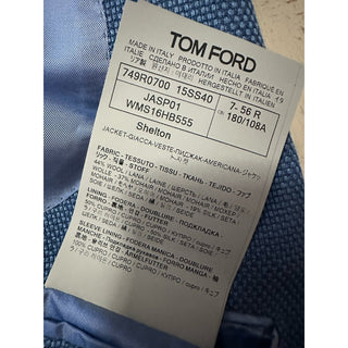 NWT $5890 TOM FORD Men Shelton Sport Coat Jacket Blazer Avian Blue 46R US/56R Eu