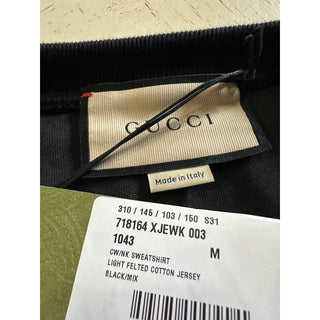 NWT $3980 Gucci Men's Sweatshirt Pullover Sweater Black/Gray Size M