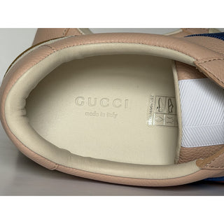 Gucci Women’s Skin Rose Suede/Leather Web Low Top Sneakers 9 US (39) 858532 NIB