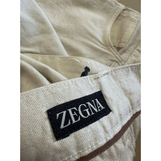 ZEGNA Denim Slim Fit Pants Jeans Ivory Size 38/54 New