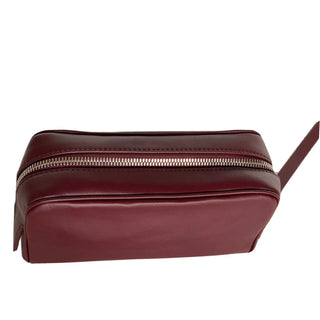 NWT $1020 Bottega Veneta Leather Bordeaux Small Toiletry Case Pouch 575557 Italy