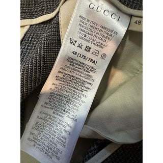 Gucci Men’s Wales Wool Dress Pants Black/Grey/Brown 32 US/48 Eu New $1100