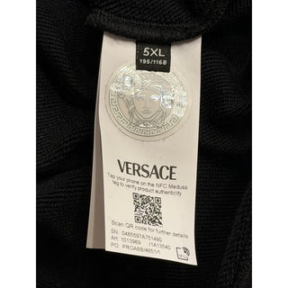 Versace Men’s Logo Non-brushed Sweatshirt Black 5XL 1013969 NWT $1075