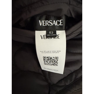 Versace Reversible Barocco Palm Quilted Jacket Black Gold 52 Euro 1022974 NWT