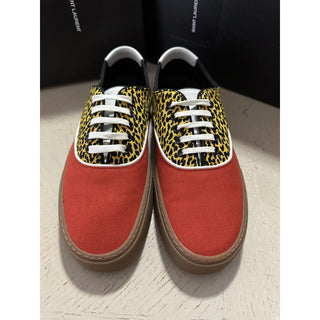 NIB Saint Laurent Men’s Canvas Sneakers Shoes Yellow/Red 11 US/44 Eu Italy