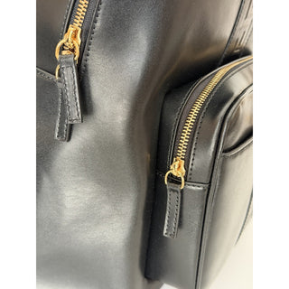 Versace Greca Embossed Leather Black Backpack Made in Italy 1020735NWT $1925