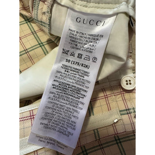 Gucci Mens Drawstring Short Pants Milk/Green Size 34 US/50 Eu New Italy