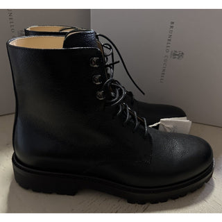 NIB $1495 Brunello Cucinelli Men’s Leather Boots Shoes Black 8 US/41 Eu