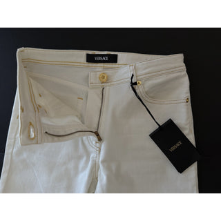 Versace Women's Medusa Denim WhiteJeans Size 25 US A89556S NWT $850