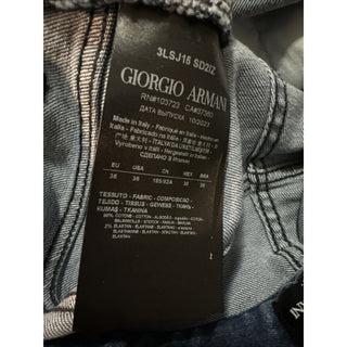 New $695 Giorgio Armani Men’s Pants Jeans Blue Size 36 Made In Italy
