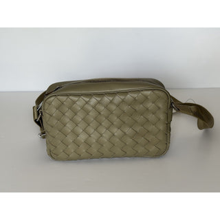Bottega Veneta Intrecciato Leather Crossbody Bag Taupe 710048 Italy NWT $2500