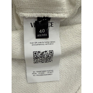 Versace Medusa Embroidered Sweatshirt Women’s White/Gold 6 US (40) 1019482 NWT