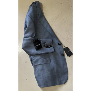 Giorgio Armani Men Sport Coat Jacket Blazer Blue/Gray 46R US/56R Eu NWT $2895