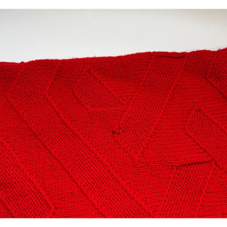Versace Greca Knit Wool Sweater Red 58 (3XL) Made in Italy 1008473 NWTWD $1175