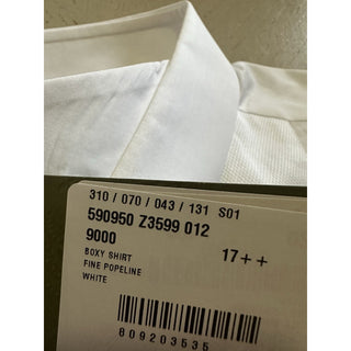 New Gucci Men’s Tuxedo Dress Shirt White 45/17 3/4 Italy
