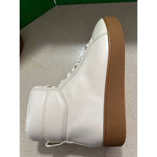 NIB $950 Bottega Veneta Men Leather High Top Sneaker Shoes White 10 US/43 Eu