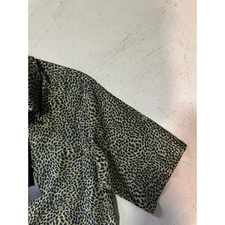 NWT $890 Saint Laurent Men Hawaii SL Print black leopard pattern Shirt Size M