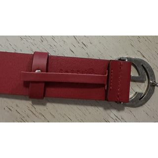 Gucci Leather GG Belt DK Red Size 95/38 New 546389