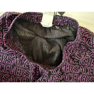 Versace Print Women’s Swim Robe Pants Black/Pink 2 US (38) IT 101013 NWT $1095
