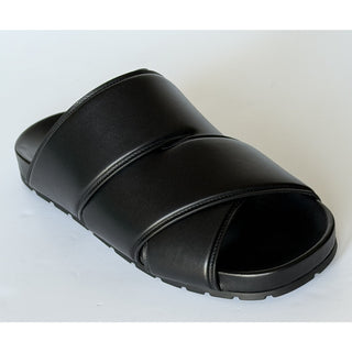 Bottega Veneta Men's Bridge Calf Leather Sandals Black 8 US 754187 IT NIB $990