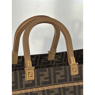 Fendi Roma Jackuard FF Logo Canvas Sunshine Large Tote Bag 8BH372 IT NWT $3450