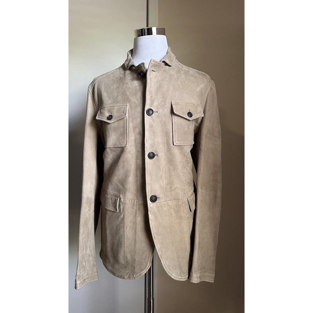 NWT $6500 Giorgio Armani Men’s Suede Jacket Blazer taupe-beige 44 US/54 Eu Italy