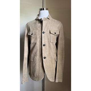 NWT $6500 Giorgio Armani Men’s Suede Jacket Blazer taupe-beige 44 US/54 Eu Italy