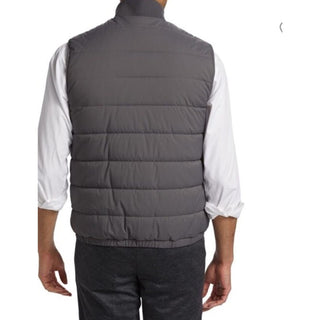 New $4135 Kiton Quilted Stand-Collar Puffer Vest Gilet Gray Size 46 US/58 Eu