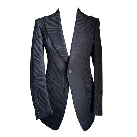 NWT $8720 TOM FORD Men Atticus Sport Coat Jacket Blazer Black/Gray 40R US/50R Eu
