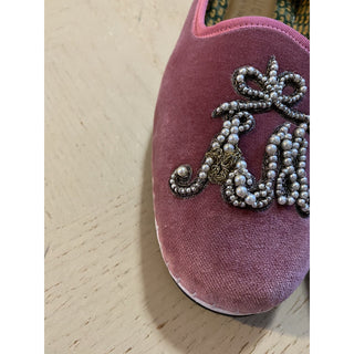 NIB $980 Gucci Mens Velvet Loafers Shoes Pink 7.5 US / 6.5 UK Italy