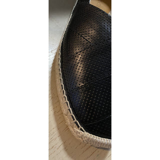 New Gucci Men Leather Espadrille Shoes Black 8 US/7 UK
