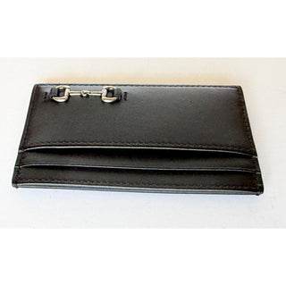 Gucci Horsebit Black Leather Card Case Made in Italy 846952 NWT