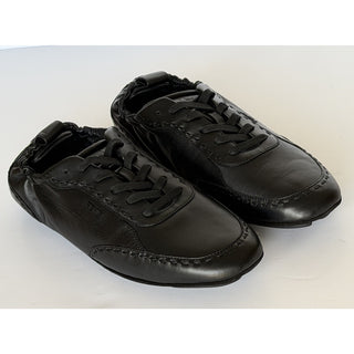 Fendi Fit Leather Low Top Sneakers Black Men 11 US (10 Fendi) IT 7E1799 NIB $950