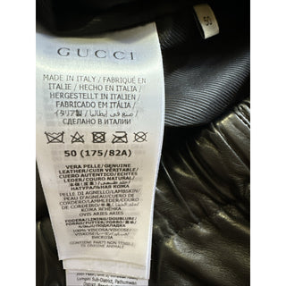 New $4700 Gucci Men Leather Jogging Pants Black Size 50 Eu/34 US 738235