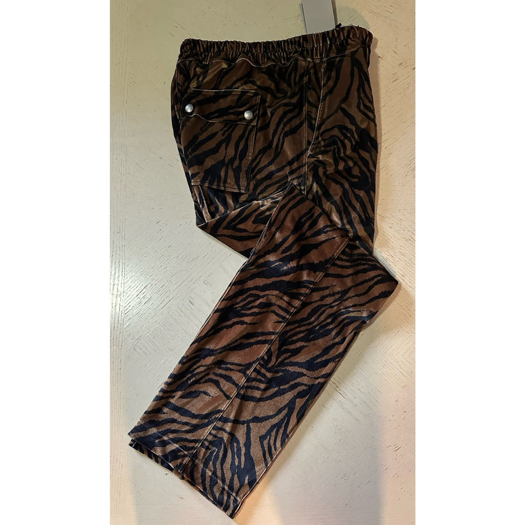 New $1590 TOM FORD Men Drawstring Track Pants Black/Brown Size 54 Eu/38 Italy