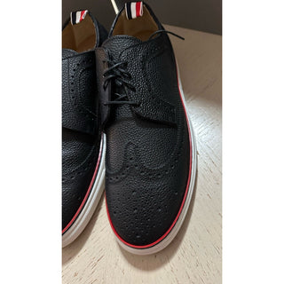 NIB Thom Browne Men Leather Wingtip Oxford Brogues Sneakers Black 12 US/45 EU