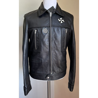 New $5490 Saint Laurent Men’s Leather Jacket Coat Black 40 US/52 Eu Italy