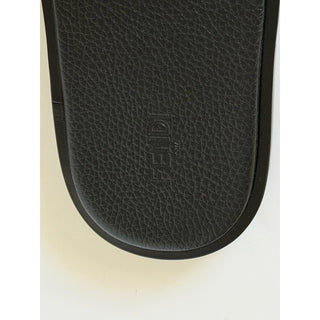 Fendi Roma Logo Leather Slide Sandals Black 11 US (10 Fendi) IT 7X1753 NIB $770