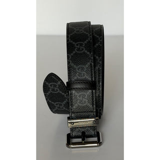 Gucci Men’s GG Emblem Belt Black Square Buckle 100/40 822150 Italy NIB