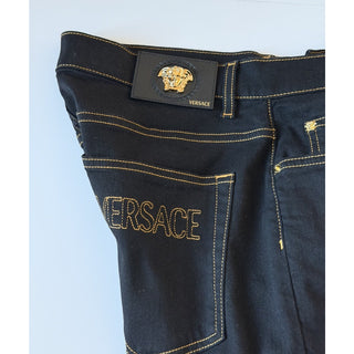 Versace Men’s Black Stretch Denim Jeans Size 36 US 1011841 NWT $950